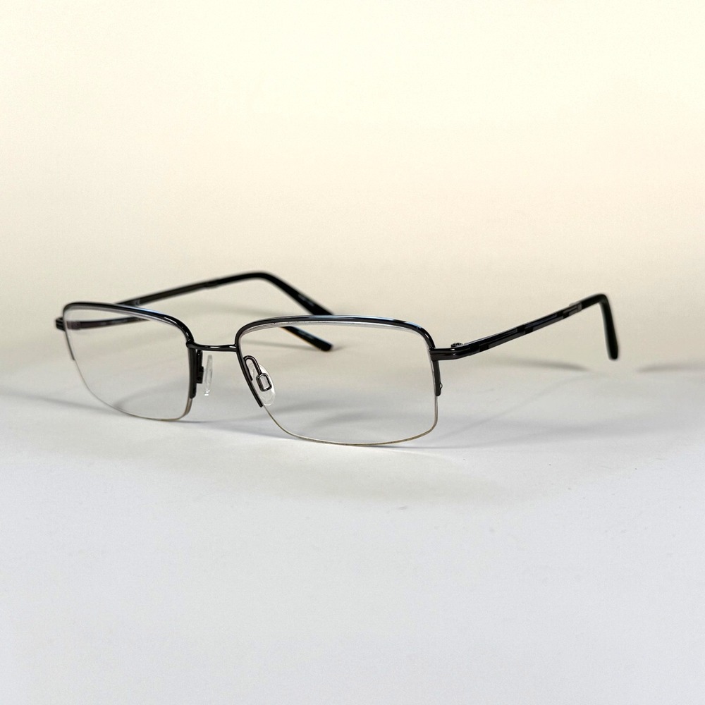 FLEXON Melville 600 001 Eyeglasses Frame Only 55-18-145 Gunmetal Silver Half Rim